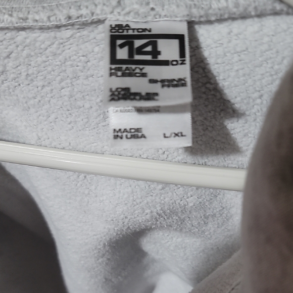 Los Angeles Apparel Gray Zip-Up Hoodie - Picture 3 of 3